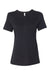 Bella + Canvas BC6400/B6400/6400 Womens Relaxed Jersey Short Sleeve Crewneck T-Shirt Vintage Black Flat Front