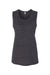 Bella + Canvas BC8803/8803 Womens Flowy Muscle Tank Top Charcoal Black Slub Flat Front