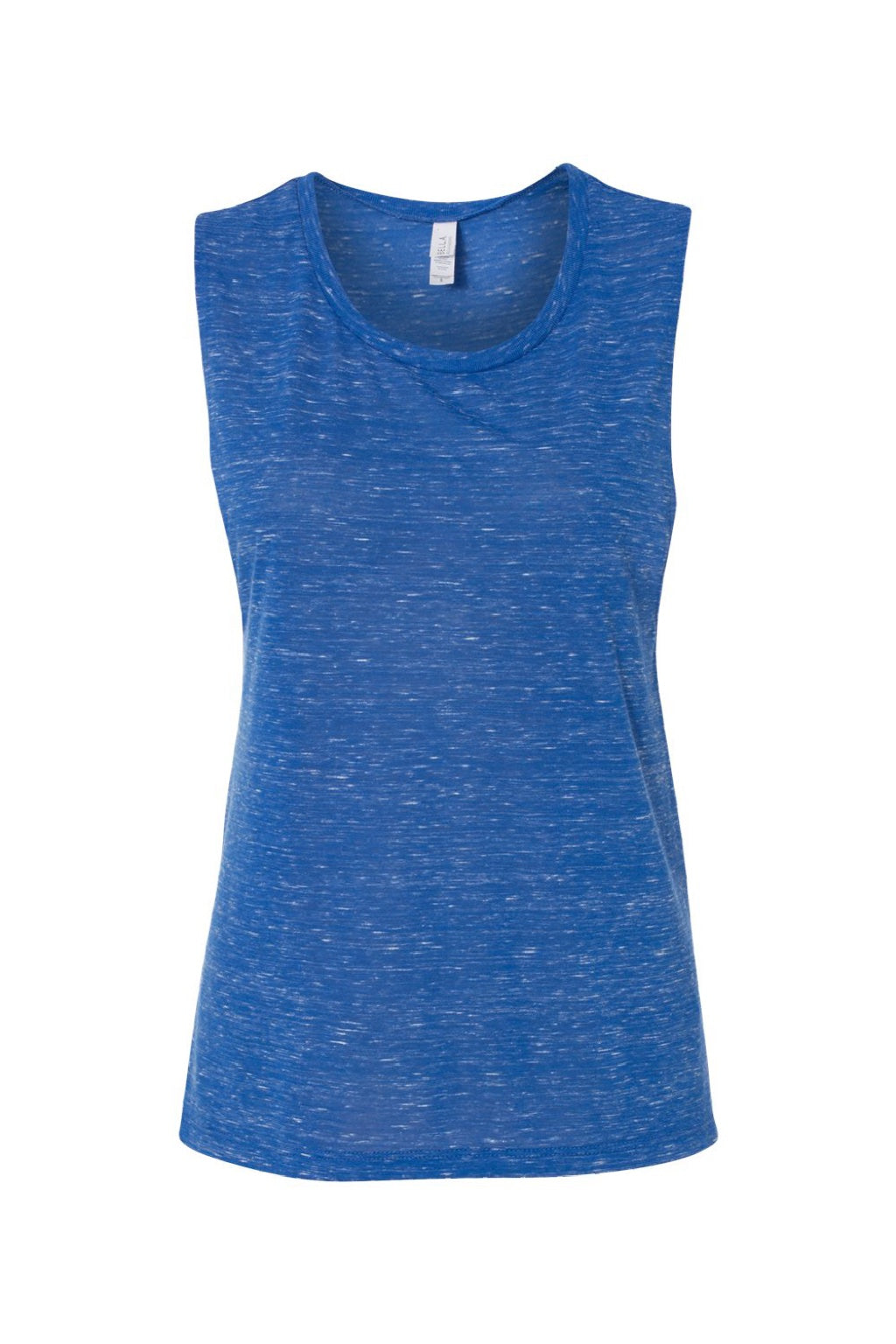 Bella + Canvas BC8803/8803 Womens Flowy Muscle Tank Top True Royal Blue Marble Flat Front