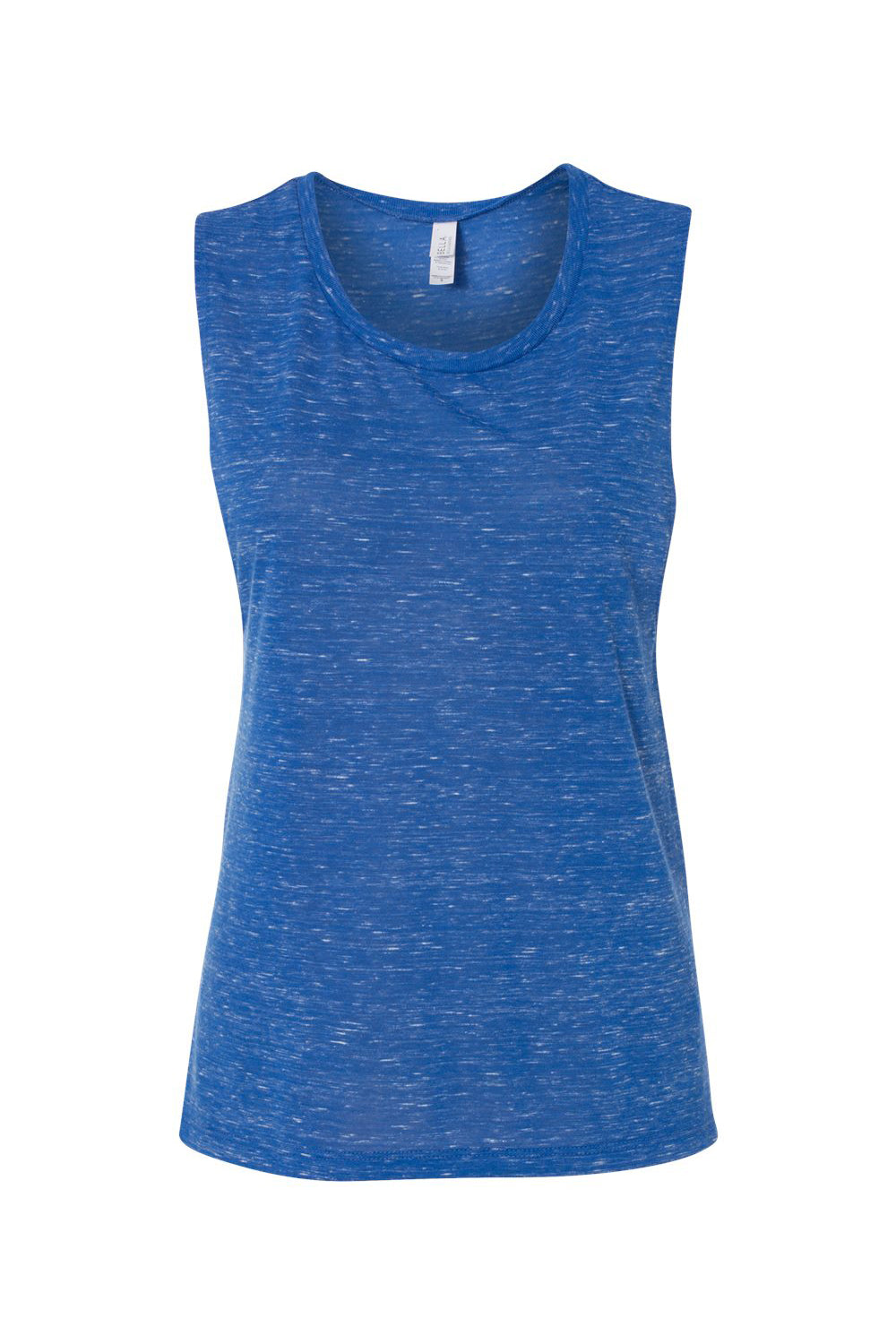 Bella + Canvas BC8803/B8803/8803 Womens Flowy Muscle Tank Top True Royal Blue Marble Flat Front