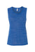 Bella + Canvas BC8803/B8803/8803 Womens Flowy Muscle Tank Top True Royal Blue Marble Flat Front
