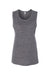 Bella + Canvas BC8803/8803 Womens Flowy Muscle Tank Top Asphalt Grey Slub Flat Front