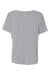 Bella + Canvas 8815 Womens Slouchy Short Sleeve V-Neck T-Shirt Heather Grey Flat Back