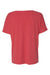 Bella + Canvas 8815 Womens Slouchy Short Sleeve V-Neck T-Shirt Red Triblend Flat Back