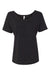 Bella + Canvas BC8816/8816 Womens Slouchy Short Sleeve Wide Neck T-Shirt Black Speckled Flat Front