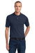 Jerzees 436MP Mens SpotShield Stain Resistant Short Sleeve Polo Shirt w/ Pocket Navy Blue Model Front
