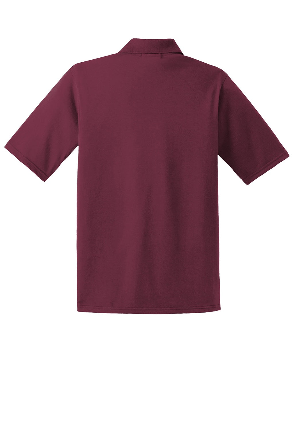 Jerzees 436MP Mens SpotShield Stain Resistant Short Sleeve Polo Shirt w/ Pocket Maroon Flat Back