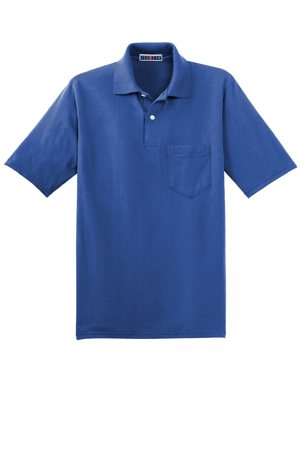 Jerzees 436MP Mens SpotShield Stain Resistant Short Sleeve Polo Shirt w/ Pocket Royal Blue Flat Front