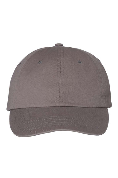 Valucap VC350 Mens Bio-Washed Chino Twill Hat Grey Flat Front