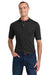 Jerzees 437M/437MSR Mens SpotShield Stain Resistant Short Sleeve Polo Shirt Black Model Front