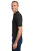Jerzees 437M/437MSR Mens SpotShield Stain Resistant Short Sleeve Polo Shirt Black Model Side