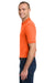 Jerzees 437M/437MSR Mens SpotShield Stain Resistant Short Sleeve Polo Shirt Safety Orange Model Side