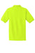 Jerzees 437M/437MSR Mens SpotShield Stain Resistant Short Sleeve Polo Shirt Safety Green Flat Back