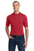 Jerzees 437M/437MSR Mens SpotShield Stain Resistant Short Sleeve Polo Shirt True Red Model Front