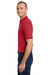 Jerzees 437M/437MSR Mens SpotShield Stain Resistant Short Sleeve Polo Shirt True Red Model Side
