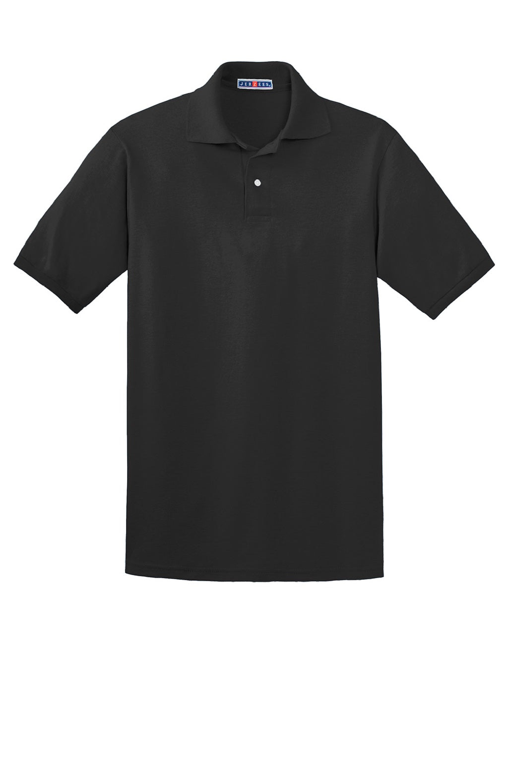 Jerzees 437M/437MSR Mens SpotShield Stain Resistant Short Sleeve Polo Shirt Black Flat Front