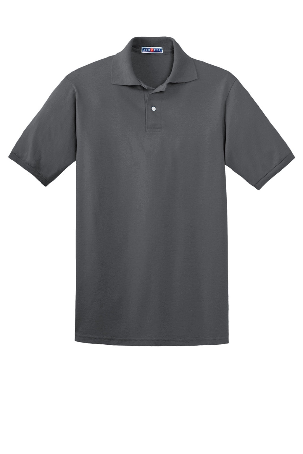 Jerzees 437M/437MSR Mens SpotShield Stain Resistant Short Sleeve Polo Shirt Charcoal Grey Flat Front