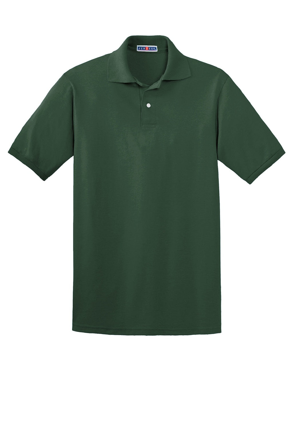 Jerzees 437M/437MSR Mens SpotShield Stain Resistant Short Sleeve Polo Shirt Forest Green Flat Front