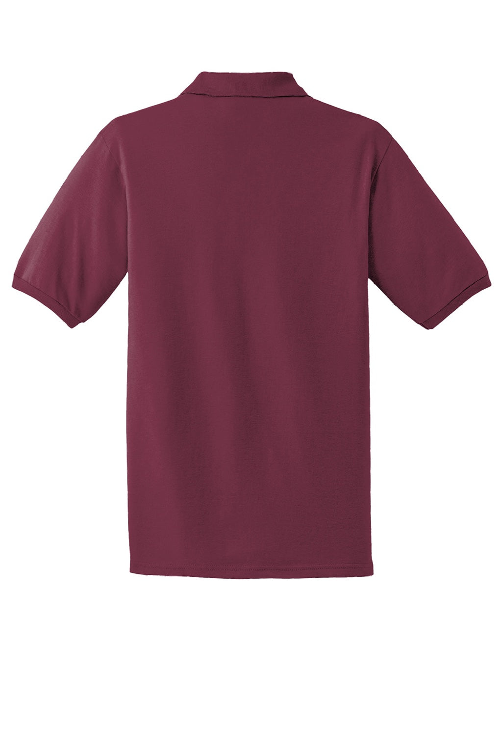 Jerzees 437M/437MSR Mens SpotShield Stain Resistant Short Sleeve Polo Shirt Maroon Flat Back