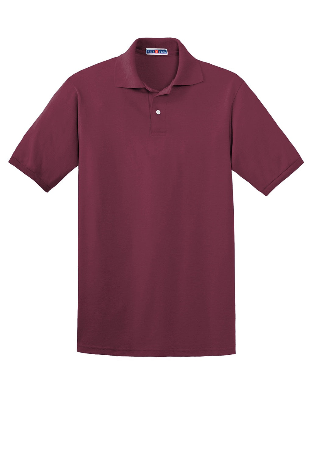 Jerzees 437M/437MSR Mens SpotShield Stain Resistant Short Sleeve Polo Shirt Maroon Flat Front