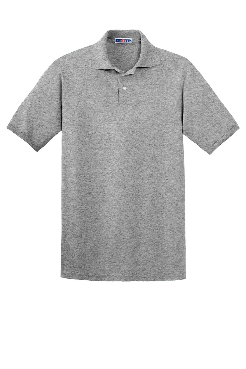 Jerzees 437M/437MSR Mens SpotShield Stain Resistant Short Sleeve Polo Shirt Oxford Grey Flat Front