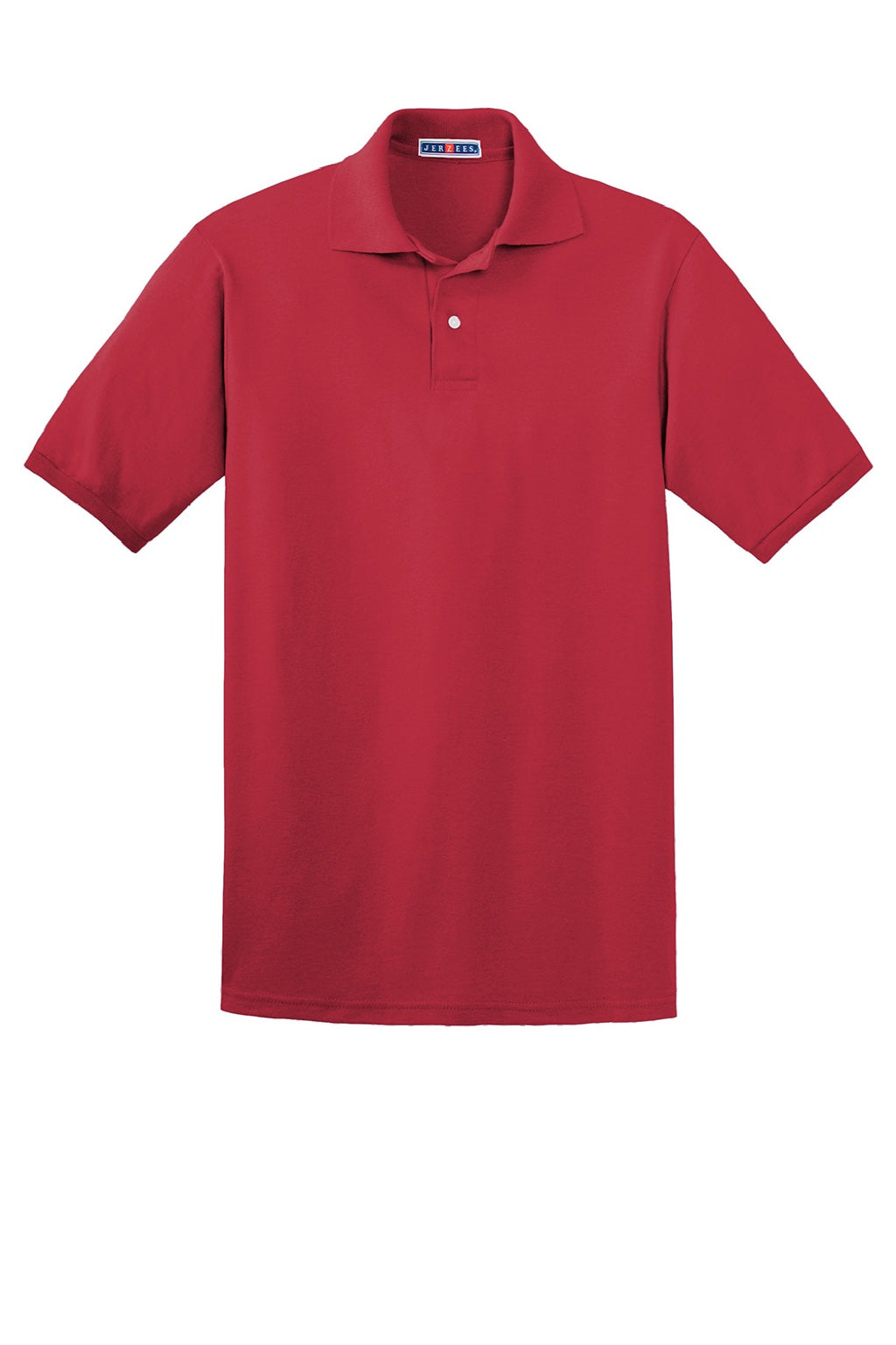 Jerzees 437M/437MSR Mens SpotShield Stain Resistant Short Sleeve Polo Shirt True Red Flat Front