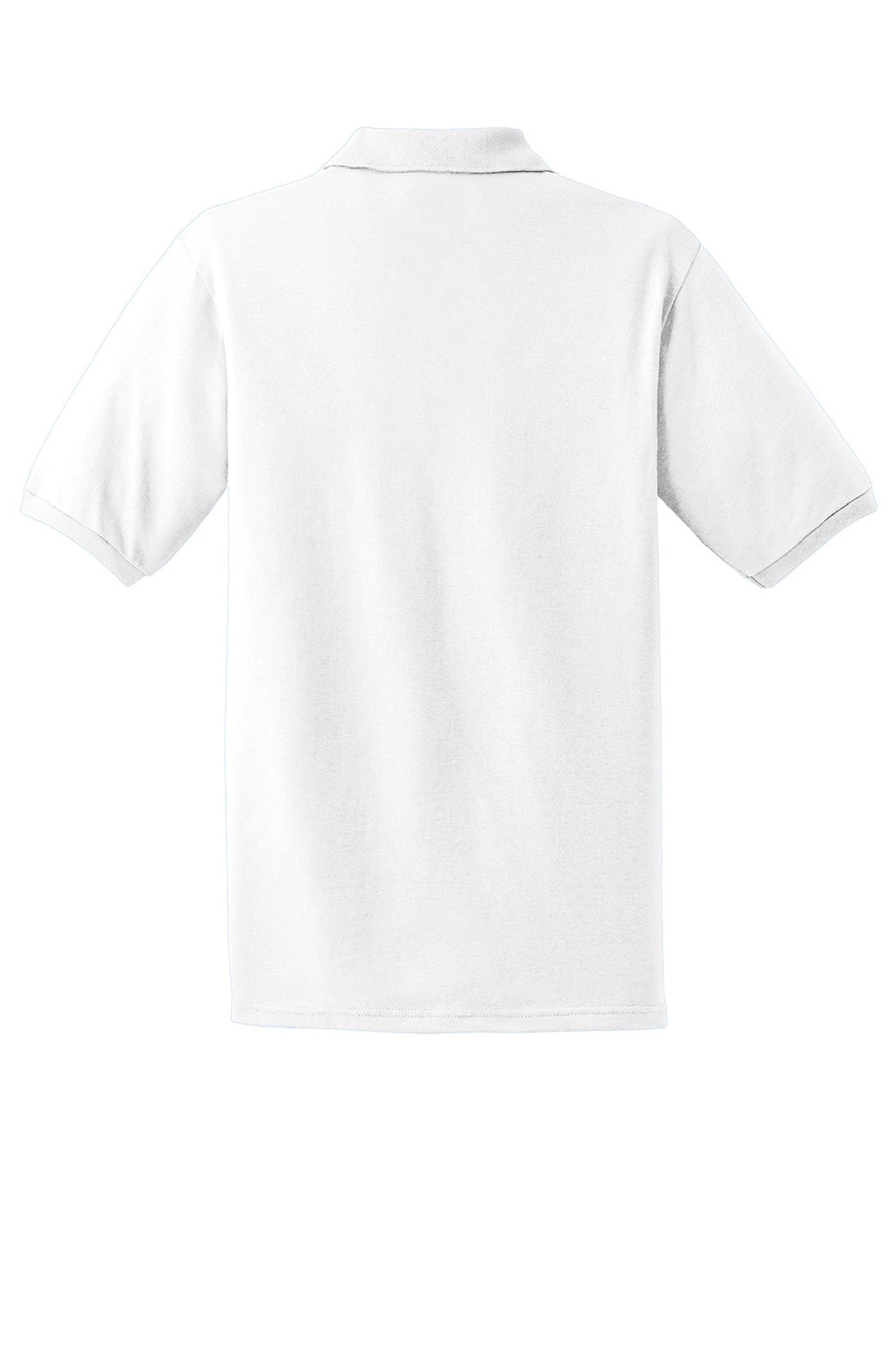 Jerzees 437M/437MSR Mens SpotShield Stain Resistant Short Sleeve Polo Shirt White Flat Back