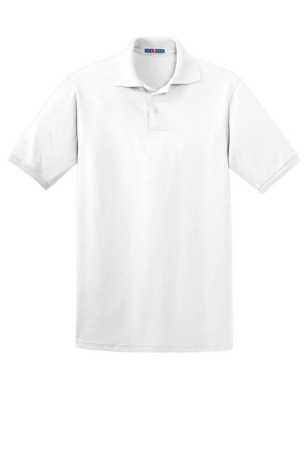 Jerzees 437M/437MSR Mens SpotShield Stain Resistant Short Sleeve Polo Shirt White Flat Front