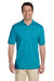 Jerzees 437M/437MSR Mens SpotShield Stain Resistant Short Sleeve Polo Shirt California Blue Model Front