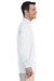 Jerzees 437LR Mens SpotShield Stain Resistant Long Sleeve Polo Shirt White Model Side