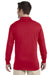 Jerzees 437LR Mens SpotShield Stain Resistant Long Sleeve Polo Shirt True Red Model Back