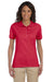 Jerzees 437WR Womens SpotShield Stain Resistant Short Sleeve Polo Shirt True Red Model Front