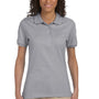 Jerzees Womens SpotShield Stain Resistant Short Sleeve Polo Shirt - Oxford Grey