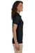 Jerzees 437WR Womens SpotShield Stain Resistant Short Sleeve Polo Shirt Black Model Side