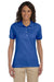 Jerzees 437WR Womens SpotShield Stain Resistant Short Sleeve Polo Shirt Royal Blue Model Front