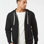 Independent Trading Co. Mens French Terry Full Zip Hooded Sweatshirt Hoodie - Black - NEW