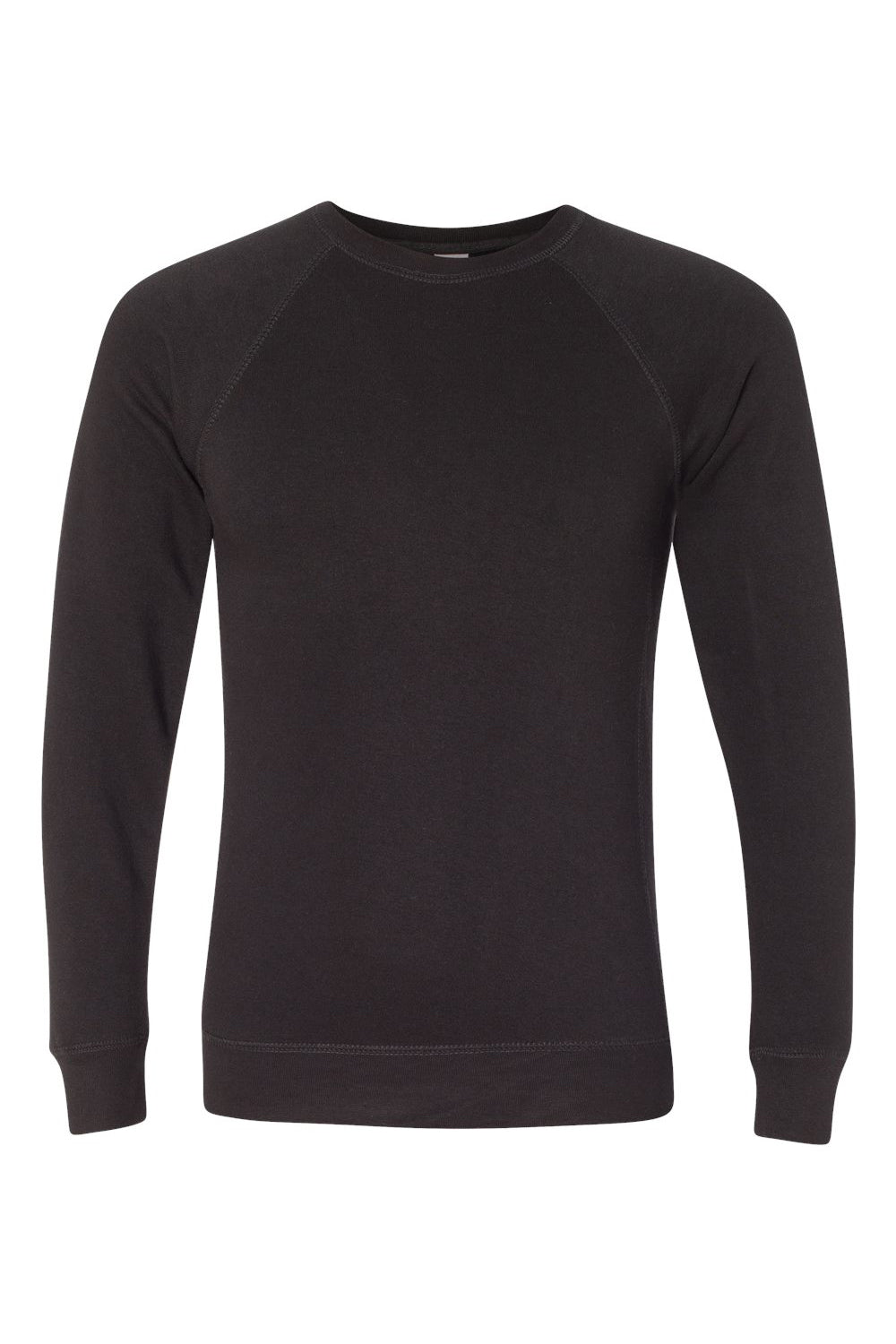 Independent Trading Co. PRM30SBC Mens Special Blend Crewneck Raglan Sweatshirt Black Flat Front