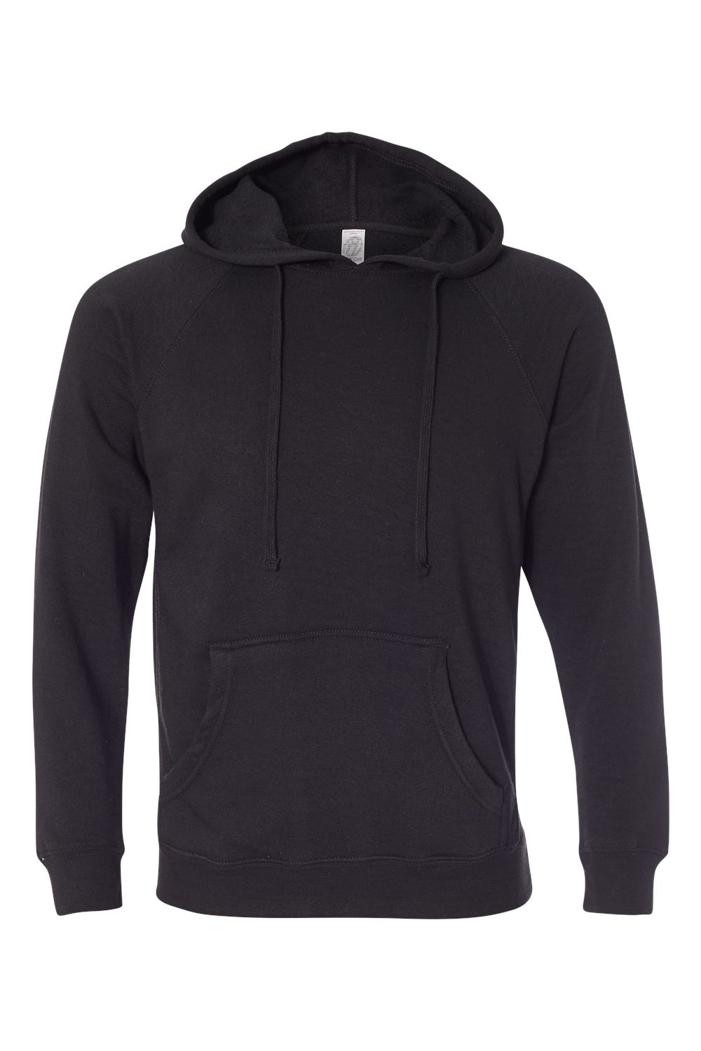 Independent Trading Co. PRM33SBP Mens Special Blend Raglan Hooded Sweatshirt Hoodie Black Flat Front