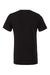 Bella + Canvas BC3413/3413C/3413 Mens Short Sleeve Crewneck T-Shirt Solid Black Flat Back