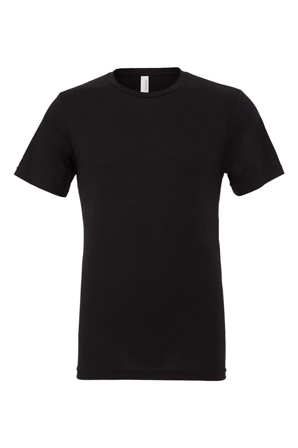 Bella + Canvas BC3413/3413C/3413 Mens Short Sleeve Crewneck T-Shirt Solid Black Flat Front