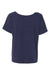 Bella + Canvas BC8816/8816 Womens Slouchy Short Sleeve Wide Neck T-Shirt Navy Blue Speckled Flat Back