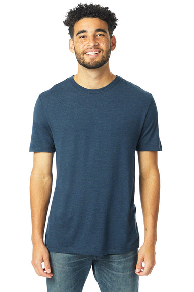 Alternative 4400HM Mens Modal Short Sleeve Crewneck T-Shirt Midnight Navy Blue Model Front