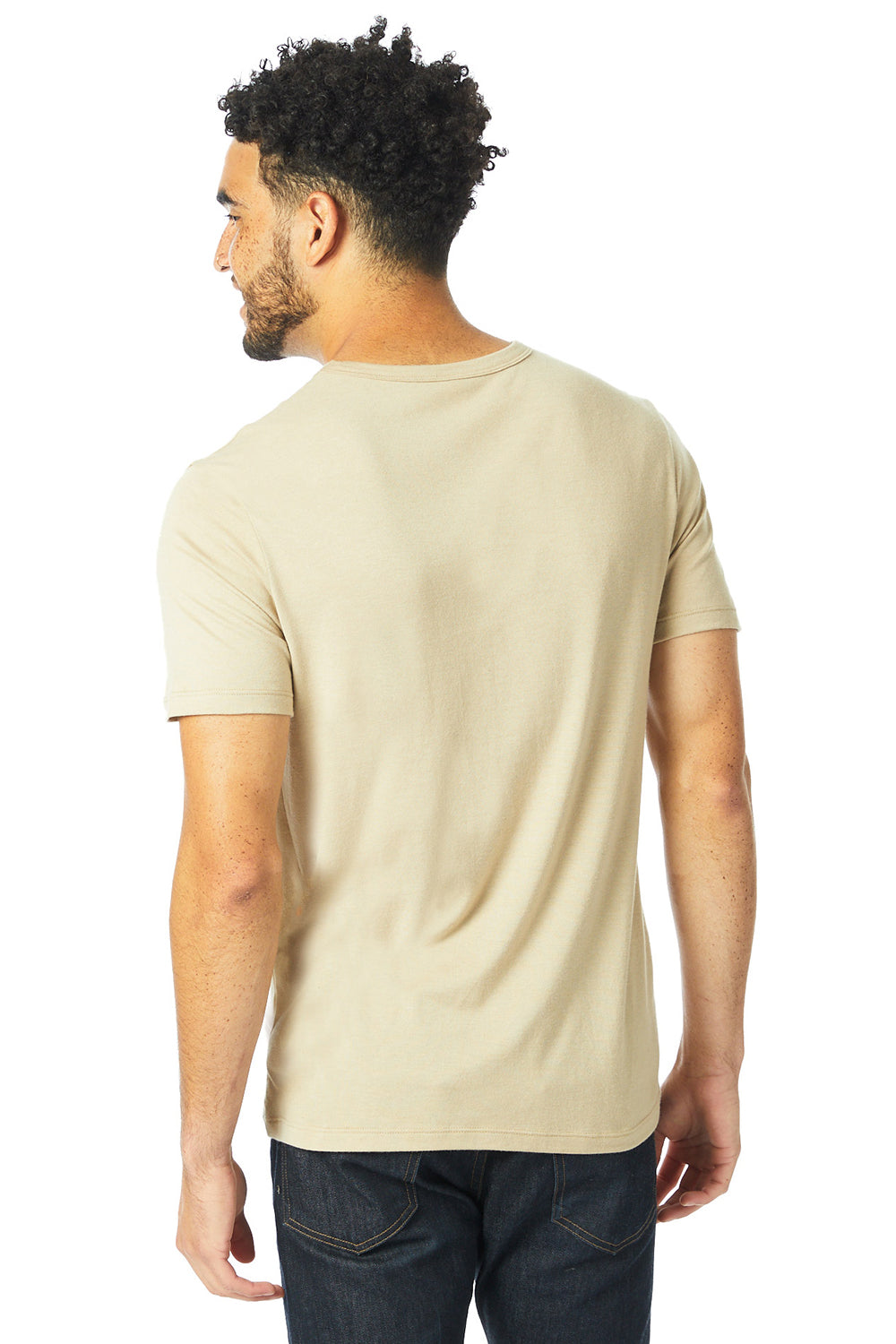 Alternative 4400HM Mens Modal Short Sleeve Crewneck T-Shirt Desert Tan Model Back