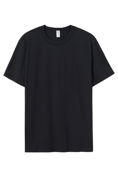 Alternative 4400HM Mens Modal Short Sleeve Crewneck T-Shirt True Black Flat Front