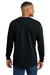 Comfort Colors 4410/C4410 Mens Long Sleeve Crewneck T-Shirt w/ Pocket Black Model Back