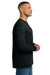 Comfort Colors 4410/C4410 Mens Long Sleeve Crewneck T-Shirt w/ Pocket Black Model Side