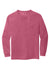Comfort Colors 4410/C4410 Mens Long Sleeve Crewneck T-Shirt w/ Pocket Crunchberry Pink Flat Front
