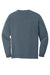 Comfort Colors 4410/C4410 Mens Long Sleeve Crewneck T-Shirt w/ Pocket Denim Blue Flat Back