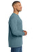 Comfort Colors 4410/C4410 Mens Long Sleeve Crewneck T-Shirt w/ Pocket Ice Blue Model Side