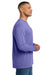 Comfort Colors 4410/C4410 Mens Long Sleeve Crewneck T-Shirt w/ Pocket Violet Purple Model Side
